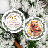Anniversary Christmas Ornament | Celebrating Christmases Married Photo Ornament Years Married Christmas Ornament Anniversary Gift