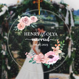 Custom Wedding Ornament Gift, Personalized Wedding Gift Ornament, Newly Married Gift Wedding Anniversary, Ornament Bridal Gift Ornament