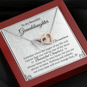 My Beautiful Granddaughter, Granddaughter Gift, Gift From Grandma, Interlocking Hearts Necklace