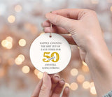 50Th Anniversary Gifts For Parents Couples Grandparents, 50Th Wedding Anniversary Ornament, Gold Anniversary, 50 Year Party Decoration