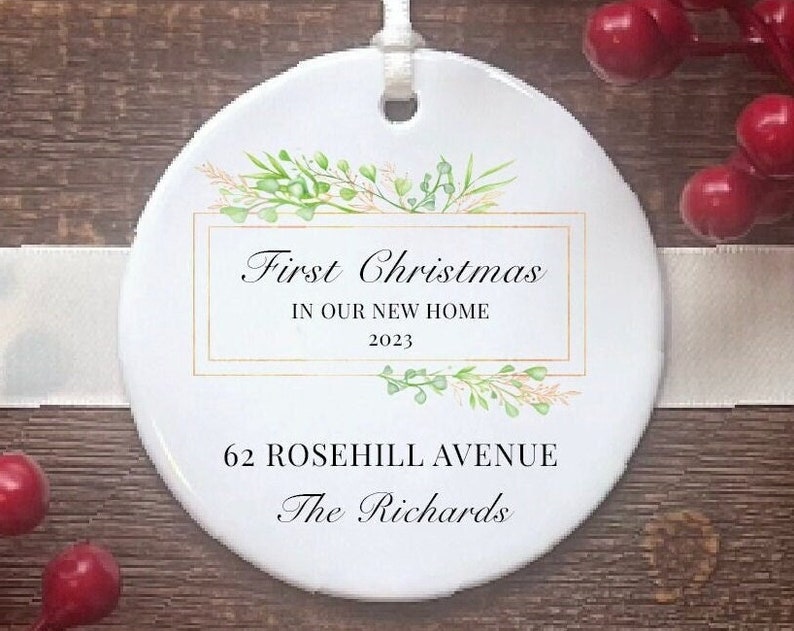 New Home Ornament, Custom Ornament, Personalized Gifts, Christmas Ornaments, Christmas Decor, Gift For Her, Gift For Him, Christmas Gifts