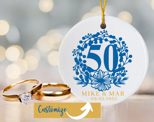 50Th Wedding Anniversary, 50Th Anniversary Ornament, Customized Anniversary Gift, Gift For 50Th Wedding Anniversary, Gift From The Kids