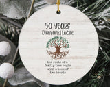 50Th Anniversary Ornament, 50Th Anniversary Gift For Parents, Personalized Wedding Anniversary Gift, 50Th Anniversary Gifts For Couples Ceramic Ornament