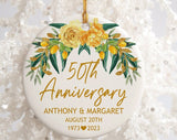 Anniversary Gift For Couple, Anniversary Ornament, Personalized Anniversary Gift, Couples Ornament, Ceramic Ornament