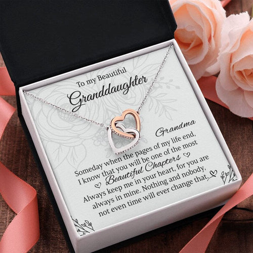 My Beautiful Granddaughter, Granddaughter Gift, Gift From Grandma, Interlocking Hearts Necklace