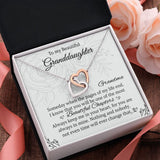 My Beautiful Granddaughter, Granddaughter Gift, Gift From Grandma, Interlocking Hearts Necklace