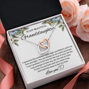 My Granddaughter, Granddaughter Gift, Interlocking Hearts Necklace