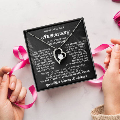 3rd Wedding Anniversary Gift For Wife Leather Anniversary Gift Third Anniversary 3 Year Anniversary Gift For Her Three Year Forever Love
