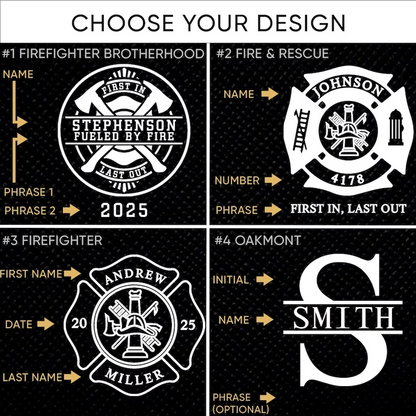 Fire & Rescue Engraved Liquor Decanter Set for Firefighters (Personalized Product)