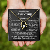 5th Wedding Anniversary Gift For Wife Wood Anniversary Gift Fifth Anniversary Gift 5 Year Anniversary Five Year Forever Love Necklace