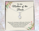 To Mother of the Bride Necklace Thank you for entrusting me with piece of your heart Wedding Gift Alluring Beauty Necklace LX334C