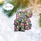 Custom Army Veteran Soldier Backpack Boost Military Flat 2D Ornament, Christmas Tree Ornament, Home Decor