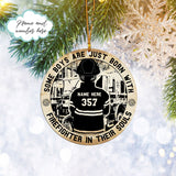 Custom Firefighter Boys Ornament, Firefighter In Their Souls Christmas Tree Ornament, Home Decor Plastic Ornament