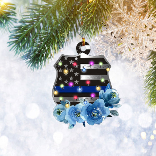 Police Policeman Gifts Flat 2D Christmas Ornament Policeman Gift, Christmas Tree Ornament, Home Decor Plastic Ornament