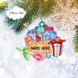 Custom Knitting Yarns Accessories String Lights Flat 2D Ornament, Christmas Tree Ornament, Home Decor Plastic Ornament