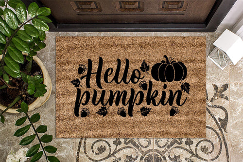 Hello Pumpkin Door Mat