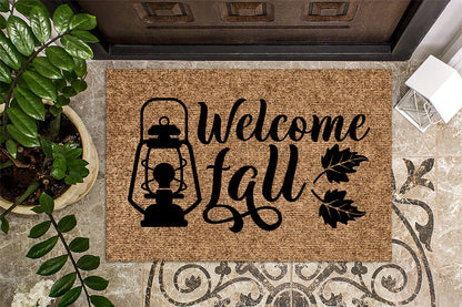 Welcome Fall Lantern Door Mat Fall Doormat