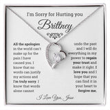 I'm Sorry Gift Forever Love Necklace, Apology Gift for her, Sorry Poem, Forgiveness Gift, Thinking of You, Missing You, Break up gift