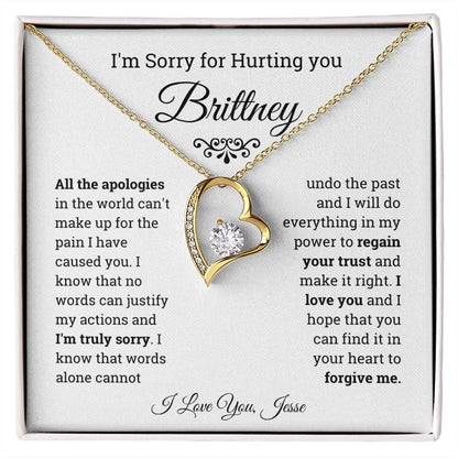 I'm Sorry Gift Forever Love Necklace, Apology Gift for her