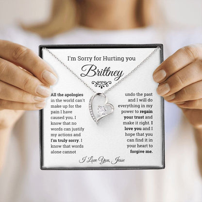 I'm Sorry Gift Forever Love Necklace, Apology Gift for her