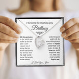 I'm Sorry Gift Forever Love Necklace, Apology Gift for her, Sorry Poem, Forgiveness Gift, Thinking of You, Missing You, Break up gift