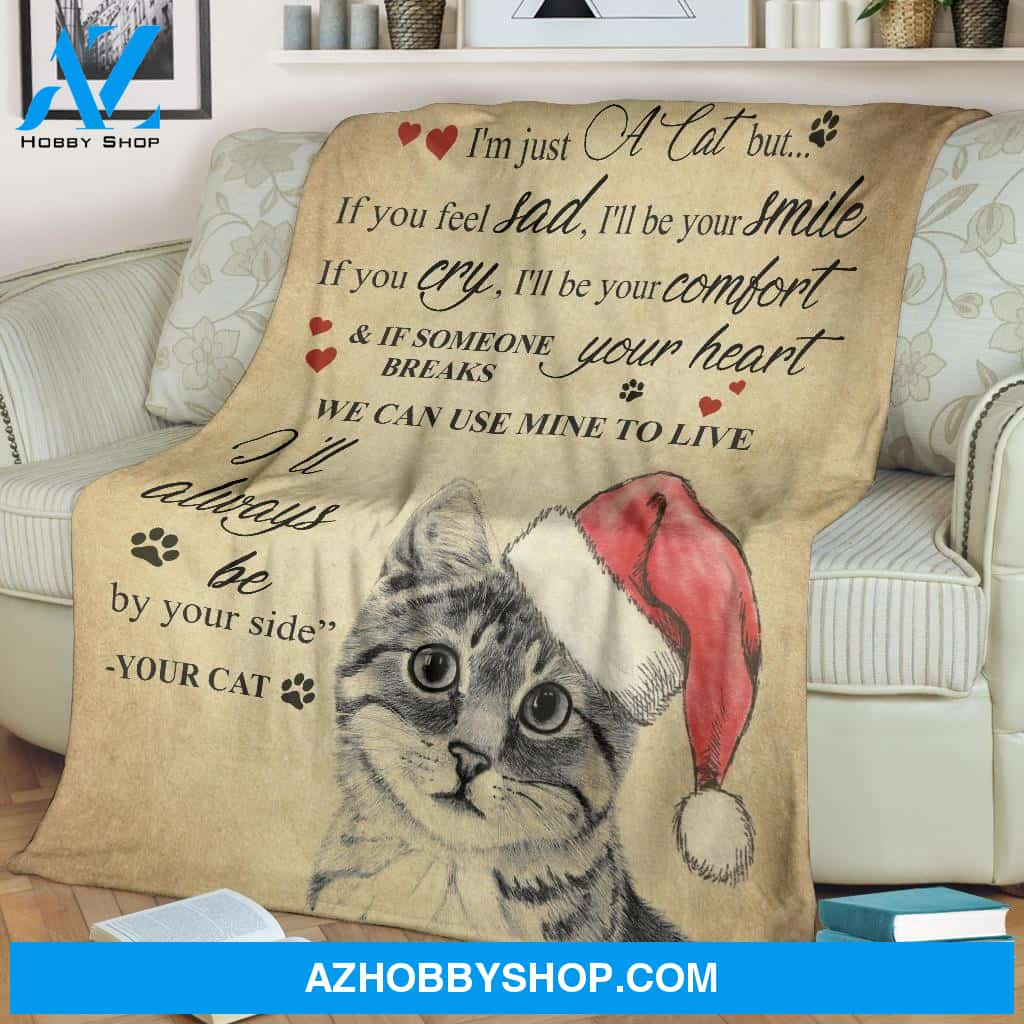 I'll Always Be By Your Side Cat Fleece Blanket Gift Idea For Cat Lovers Gift For Friend Gift For Family Home Decor Bedding Couch Sofa Soft And Comfy Cozy