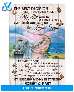 I'll Be With My Husband And My Best Friend Personalized Canvas