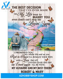 I'll Be With My Husband And My Best Friend Personalized Canvas