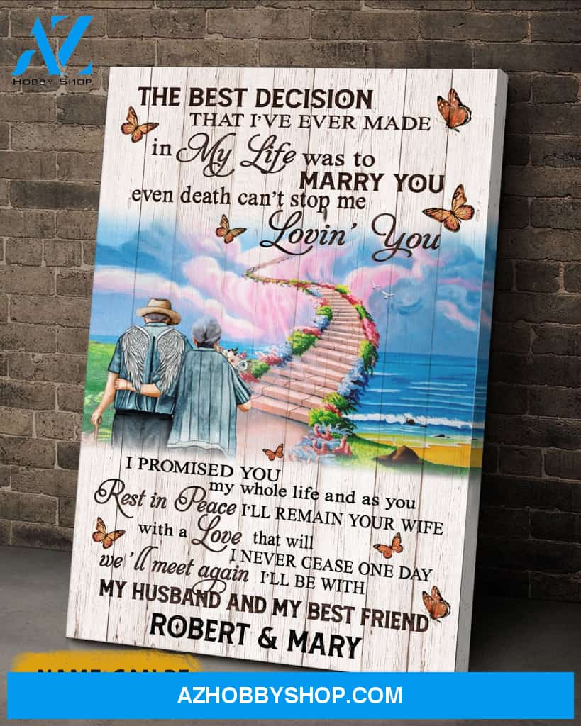 I'll Be With My Husband And My Best Friend Personalized Canvas