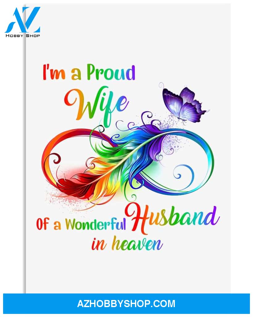 I'm a proud wife of a wonderful husband in heaven Widow poster