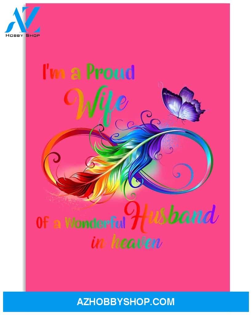 I'm a proud wife of a wonderful husband in heaven Widow poster
