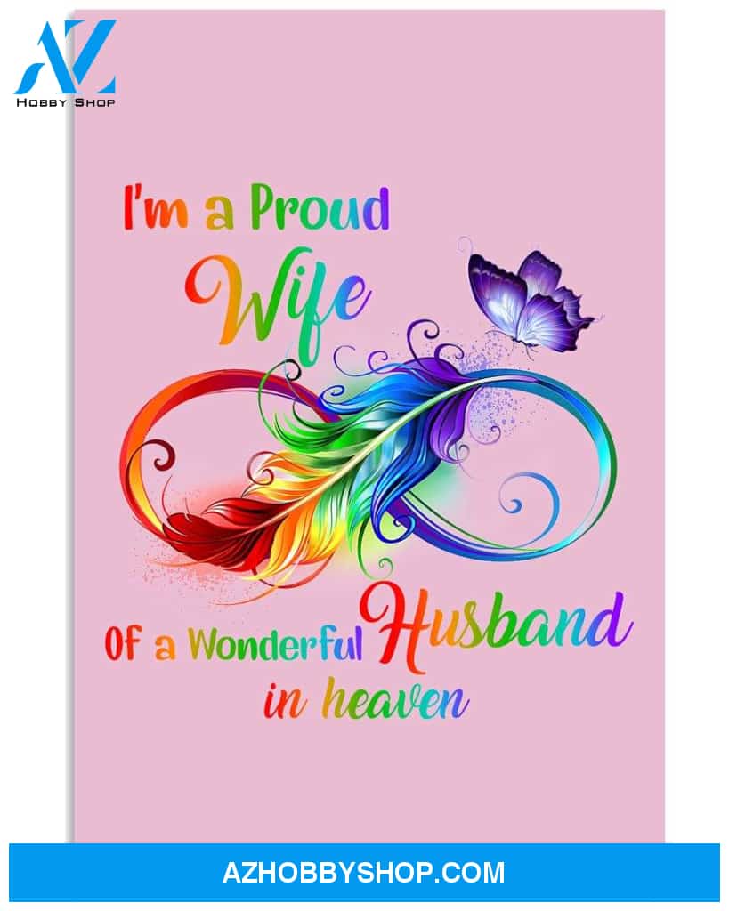 I'm a proud wife of a wonderful husband in heaven Widow poster