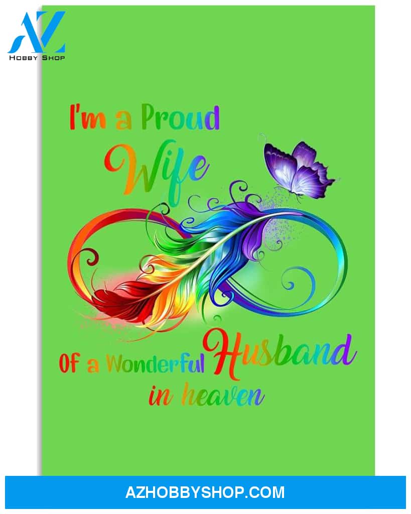 I'm a proud wife of a wonderful husband in heaven Widow poster