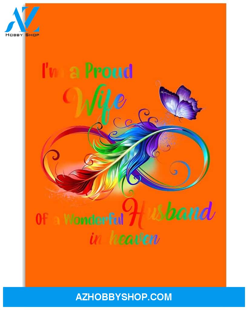 I'm a proud wife of a wonderful husband in heaven Widow poster