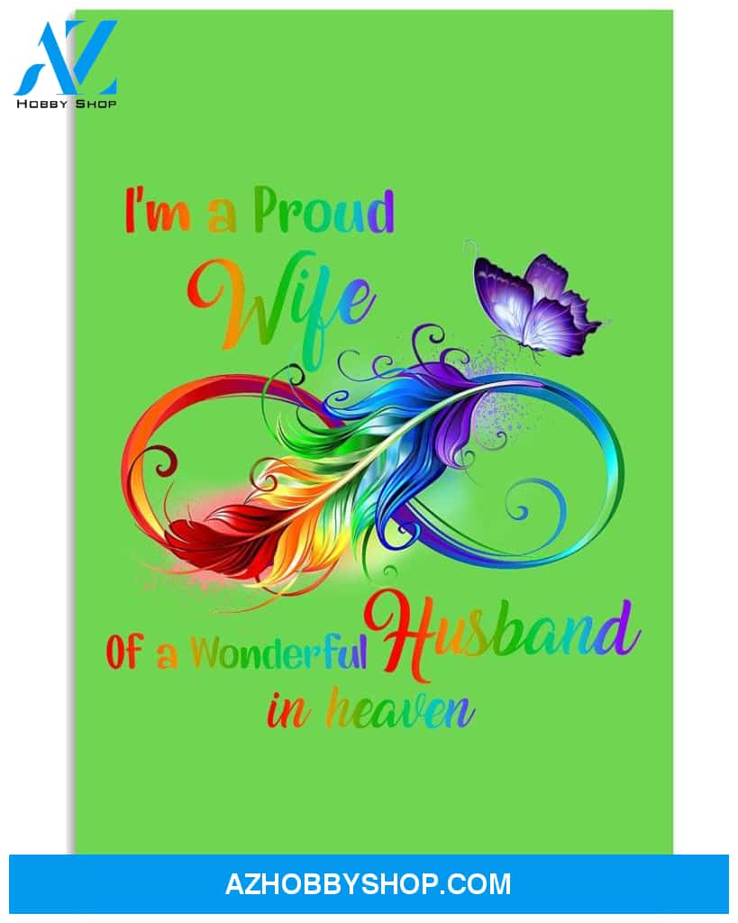 I'm a proud wife of a wonderful husband in heaven Widow poster