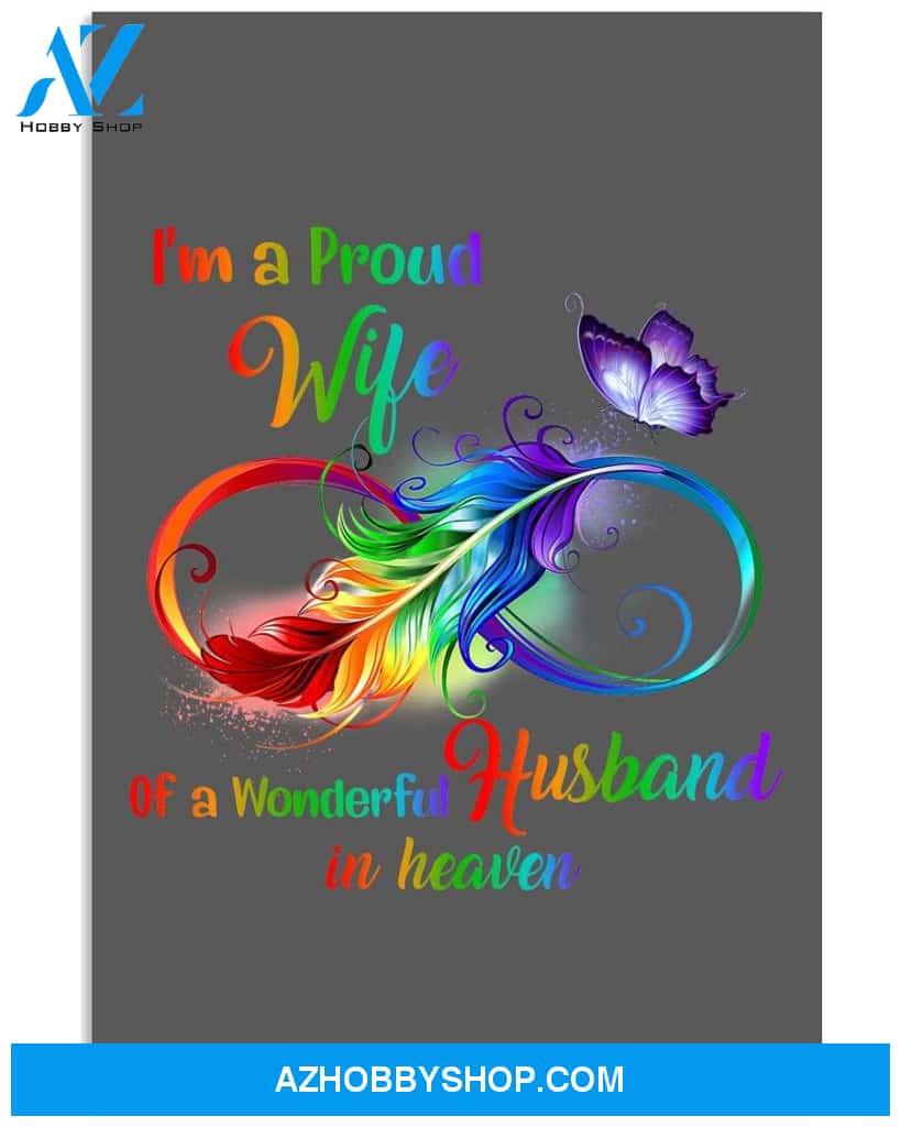 I'm a proud wife of a wonderful husband in heaven Widow poster