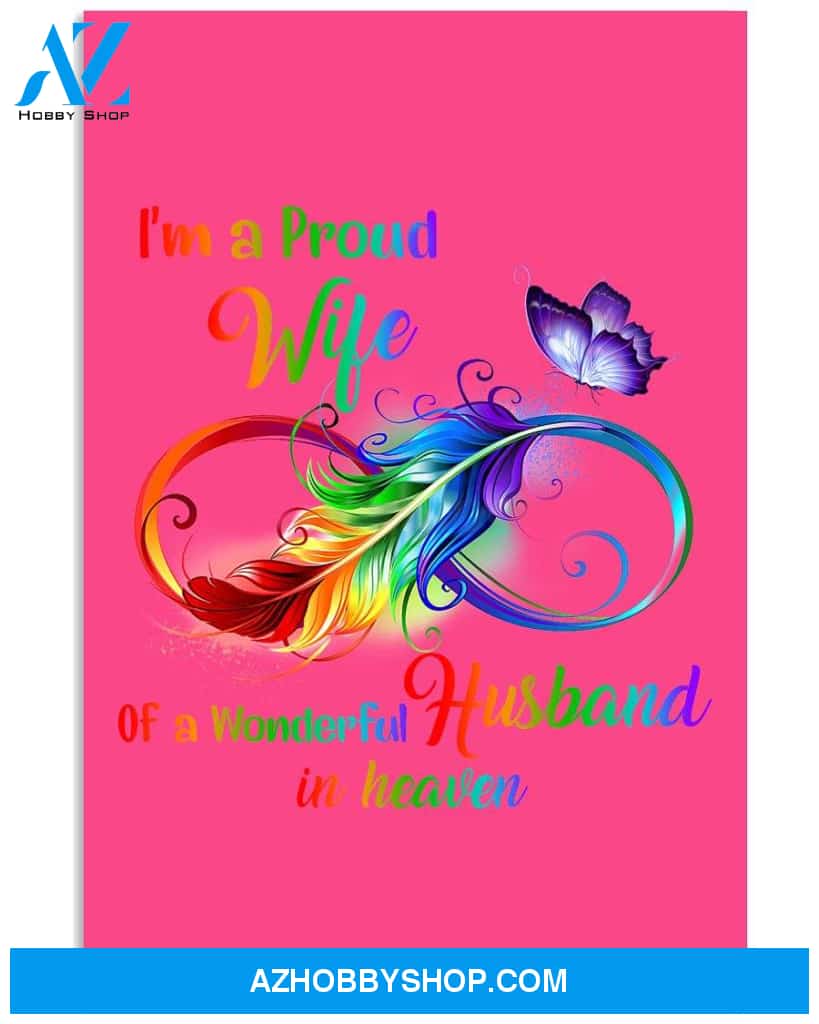 I'm a proud wife of a wonderful husband in heaven Widow poster