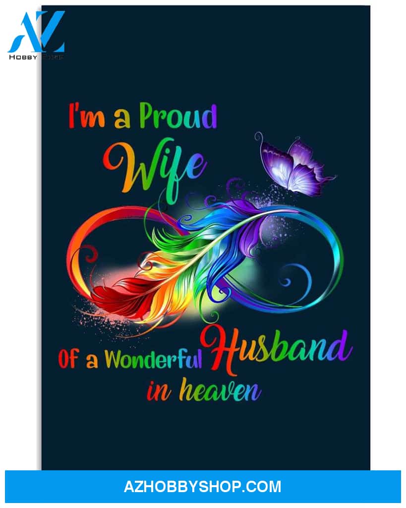 I'm a proud wife of a wonderful husband in heaven Widow poster