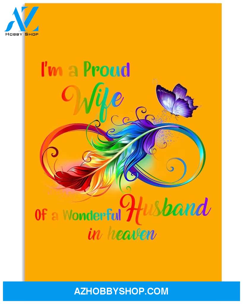 I'm a proud wife of a wonderful husband in heaven Widow poster