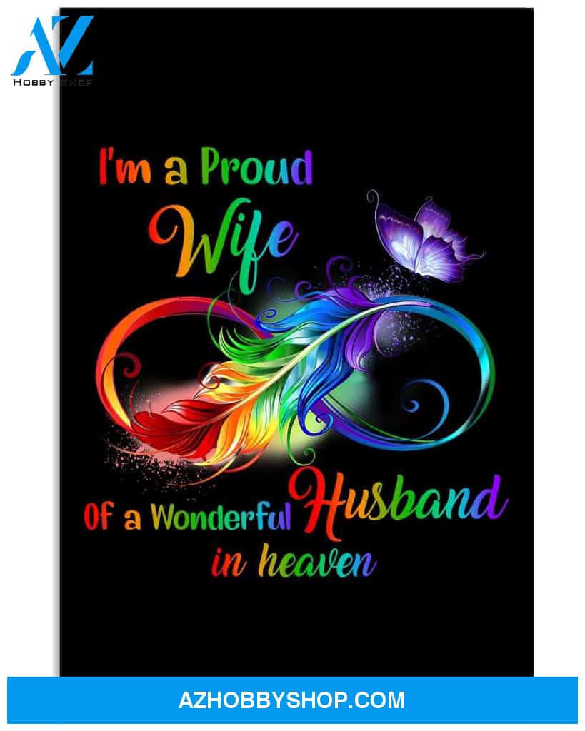 I'm a proud wife of a wonderful husband in heaven Widow poster