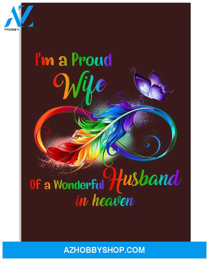 I'm a proud wife of a wonderful husband in heaven Widow poster