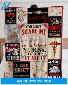 I'm A Retired Nurse Fleece Blanket , Christmas Gift, Birthday Gift, New Year Gift, Anniversary Gift