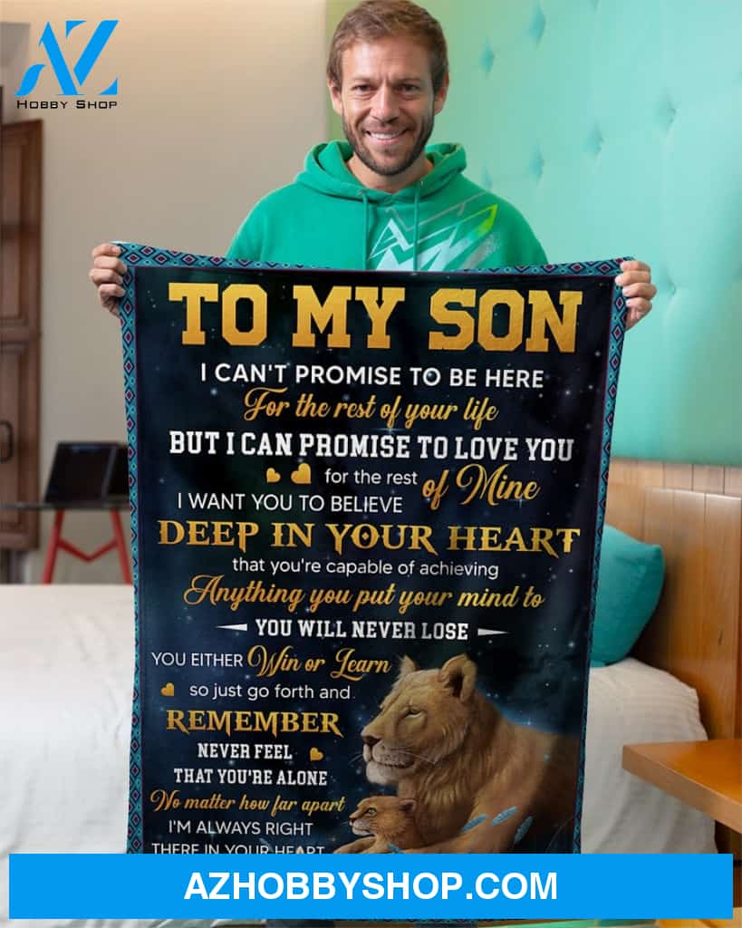 I'm Always Right There In Your Heart Mom To Son Fleece Blanket Gift For Son