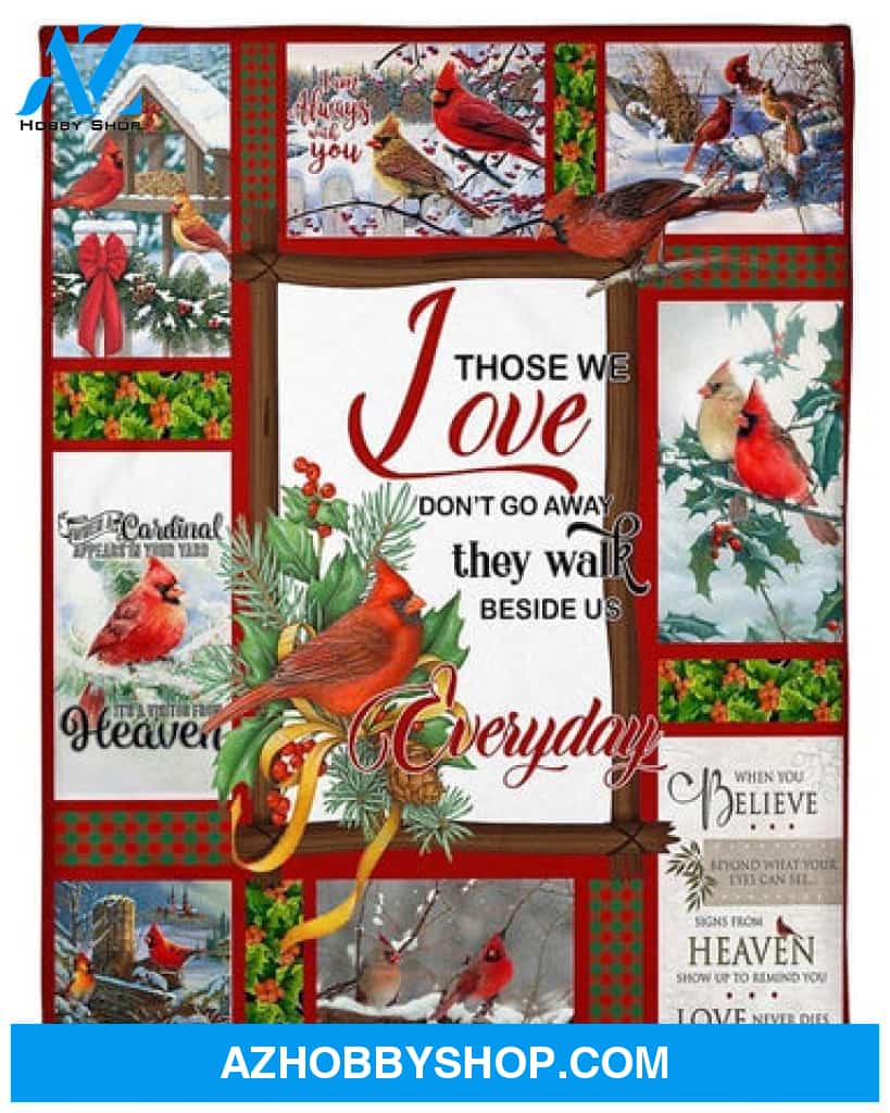 Im Always With You Christmas - Cardinal Gift Fleece Blanket Gift For Christmas Birthday Gift 