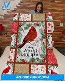 I'm Always With You Northern Cardinal Christmas Fleece Blanket Gift For Friends Birthday Gift Home Decor Bedding Couch Sofa Soft And Comfy Cozy