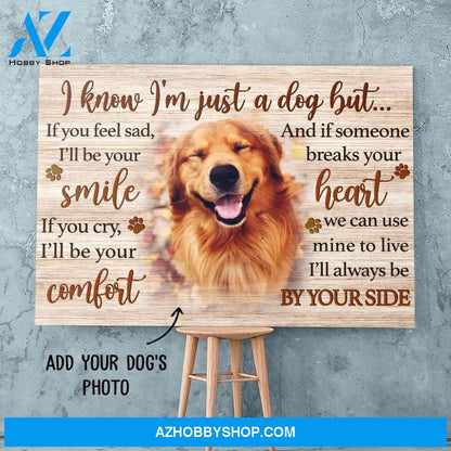 I'm Just A Dog - Personalized Custom Photo Matte Canvas