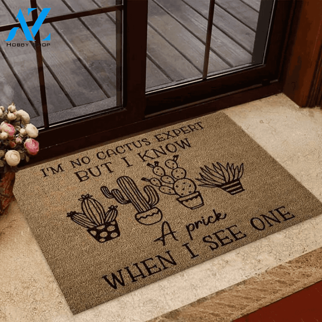I'm No Cactus Expert Coir Pattern Print Doormat | Welcome Mat | House Warming Gift