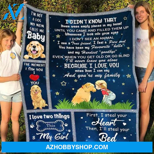 I'm Not A Dog My Mom Calls me Baby Fleece Blanket Gift For Dog Lovers Home Decor Bedding Couch Sofa Soft And Comfy Cozy