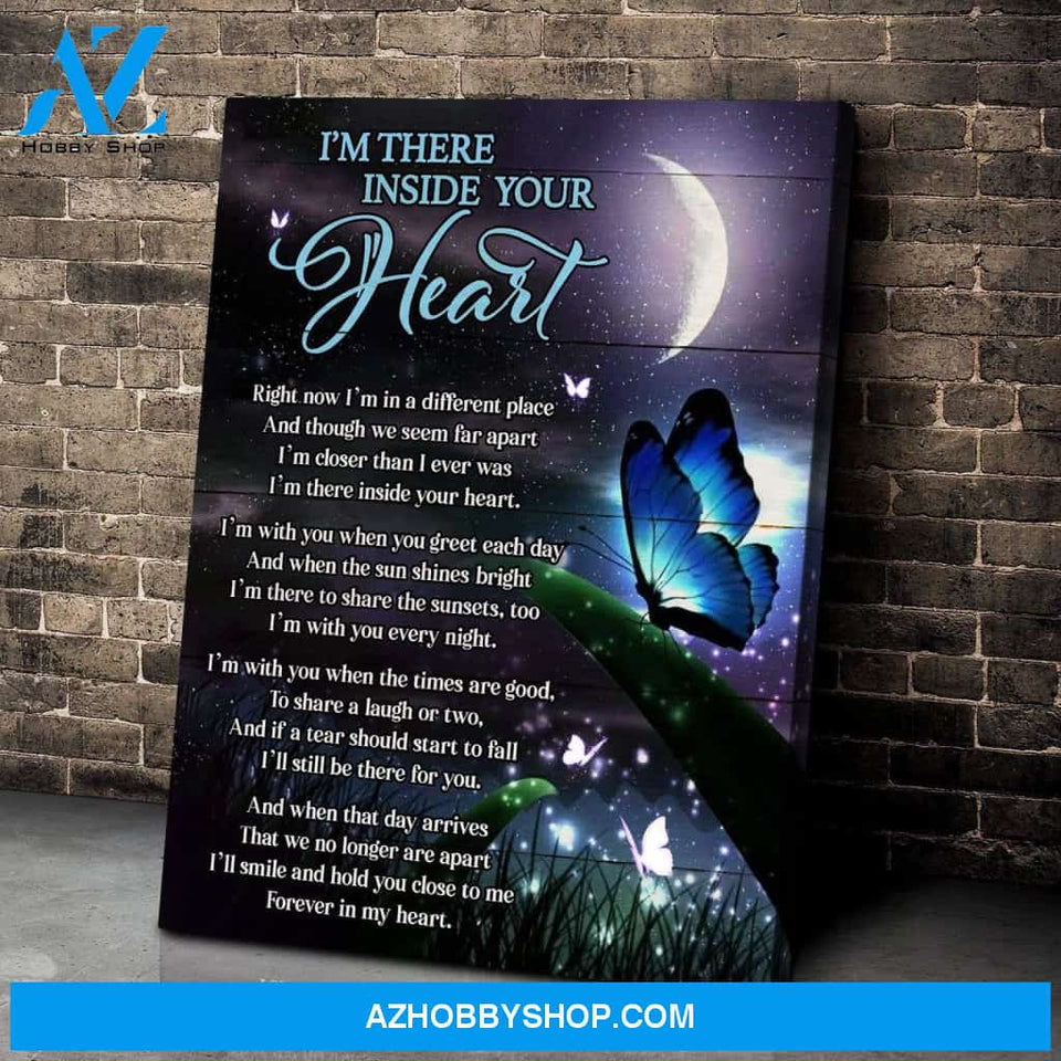 Zalooo I'M There Butterfly Cardinal Wall Art Canvas