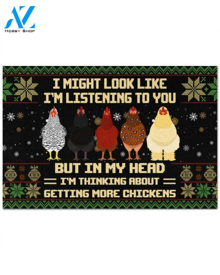I'm Thinking About Getting More Chickens Funny Doormat Gift For Chicken Lovers Birthday Gift Home Decor Warm House Gift Welcome Mat